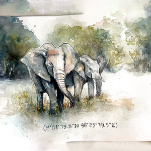 Elephants Anniversary Painting